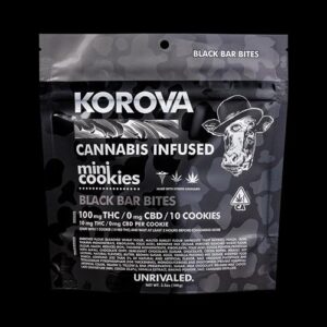 Korova - Black Bar Bites Mini Cookies 100mg